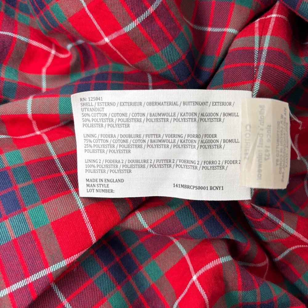 Baracuta G9 Harrington Jacket 46 Yellow Made England Fraser Tartan Preppy - Picture 8 of 15